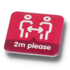View Image 1 of 1 of DISC 37mm Square Eco Badge - 2m Please