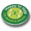View Image 1 of 1 of DISC 45mm Circle Eco Badge - Happy To Help