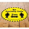 View Image 1 of 1 of Laminated Anti-Slip Vinyl Circular Floor Stickers - 300 millimetres