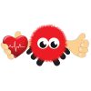 View Image 1 of 2 of Heart Message Bug