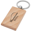View Image 1 of 3 of Gian Beech Wood Rectangle Keyring - Printed