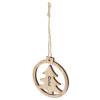 View Image 1 of 3 of Natall Wooden Tree Ornament - Printed