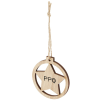 View Image 1 of 3 of Natall Wooden Star Ornament - Printed