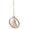View Image 1 of 3 of Natall Wooden Tree Ornament - Engraved