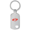 View Image 1 of 3 of Heart Tag Metal Keyring