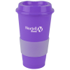View Image 1 of 2 of Cafe Take Away Mug with Silicone Grip