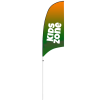 View Image 1 of 1 of 2.4m Curve Flag - Single Sided Print - Without Base