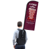 View Image 1 of 5 of Backpack Flag - Feather - Single Sided Print