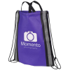 View Image 1 of 7 of DISC Reflective Dual Carry Drawstring Bag