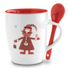 View Image 1 of 4 of DISC Christmas Mug with Spoon