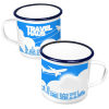 View Image 1 of 1 of 568ml Retro Enamel Mug - White - Wrap-Around Print