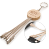 View Image 1 of 3 of Wheatly Charger Keyring - Round - Engraved