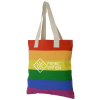 View Image 1 of 2 of Bow Canvas Rainbow Tote - Printed