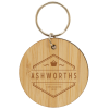 View Image 1 of 3 of Round Bamboo Keyring