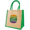 View Image 1 of 1 of Halton Jute Bag - Colour Trim - Digital Print