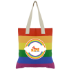 View Image 1 of 1 of Hegarty Canvas Rainbow Tote - Digital Print