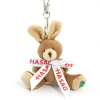 View Image 1 of 1 of Rabbit Keyring with Bow - Brown