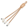 View Image 1 of 1 of Cabie 3-in-1 Cork Charging Cable