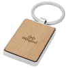 View Image 1 of 3 of Mauro Beech Wood Rectangle Keyring