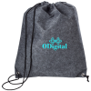 View Image 1 of 3 of Sendall Recycled Felt Drawstring Backpack