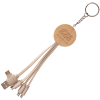 View Image 1 of 2 of Wheatly Charger Keyring - Round - Engraved - 1 Day