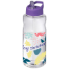 View Image 1 of 4 of Big Base Sports Bottle - Spout Lid - Clear - Digital Wrap