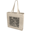View Image 1 of 6 of Odessa Recycled Cotton Tote - Natural