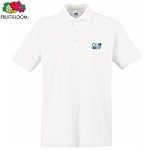 Fruit of the Loom Premium Polo Shirt - White - Embroidered