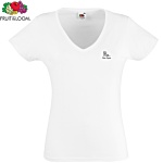 Fruit of the Loom Women's Value V-Neck T-Shirt - White