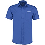 Kustom Kit Men's Poplin Shirt - Short Sleeve - Embroidered
