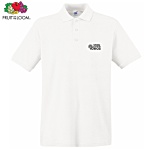 Fruit of the Loom Premium Polo Shirt - White- Printed