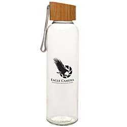 Glass Water Bottle with Bamboo Cap