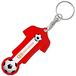 Shirt Shaped Trolley Stick Keyring - Colours