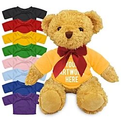 18cm William Bear with Coloured T-Shirt