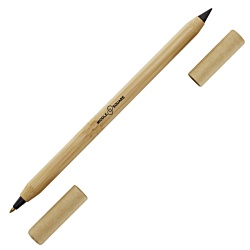Samambu Bamboo Duo Pen - Blue Ink