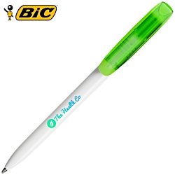 BIC® Super Clip White Pen - Clear Clip - Digital Barrel