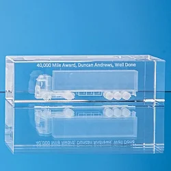 200mm 3D Engraved Optical Crystal Award