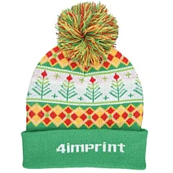 Jacquard Cuff Beanie - Christmas Tree Design