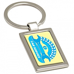 Rectangle Decal Keyring