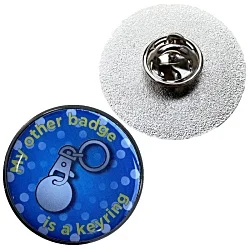 Round Decal Pin Badge