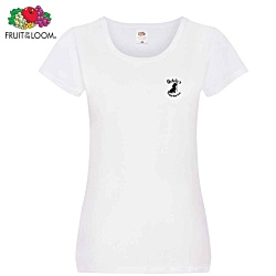 Fruit of the Loom Women's Original T-Shirt - White - Printed