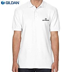 Gildan Hammer Pique Polo Shirt - White - Printed