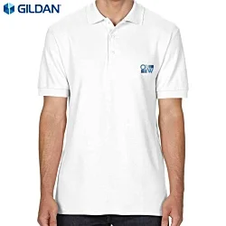 Gildan Hammer Pique Polo Shirt - White - Embroidered