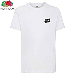 Fruit of the Loom Kids Value T-Shirt - White - Printed