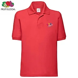 Fruit of the Loom Kid's Value Polo Shirt - Embroidered