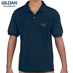 Gildan Kid's DryBlend Jersey Polo Shirt - Colours - Embroidered