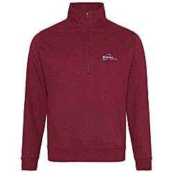 AWDis Sophomore Zip Neck Sweatshirt - Embroidered