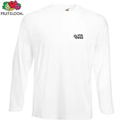 Fruit of the Loom Long Sleeved Value T-Shirt - White