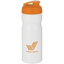 Base Sports Bottle - Flip Lid - White - Printed - 2 Day