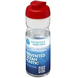 Eco Base Sports Bottle - Clear - Flip Lid - Digital Wrap